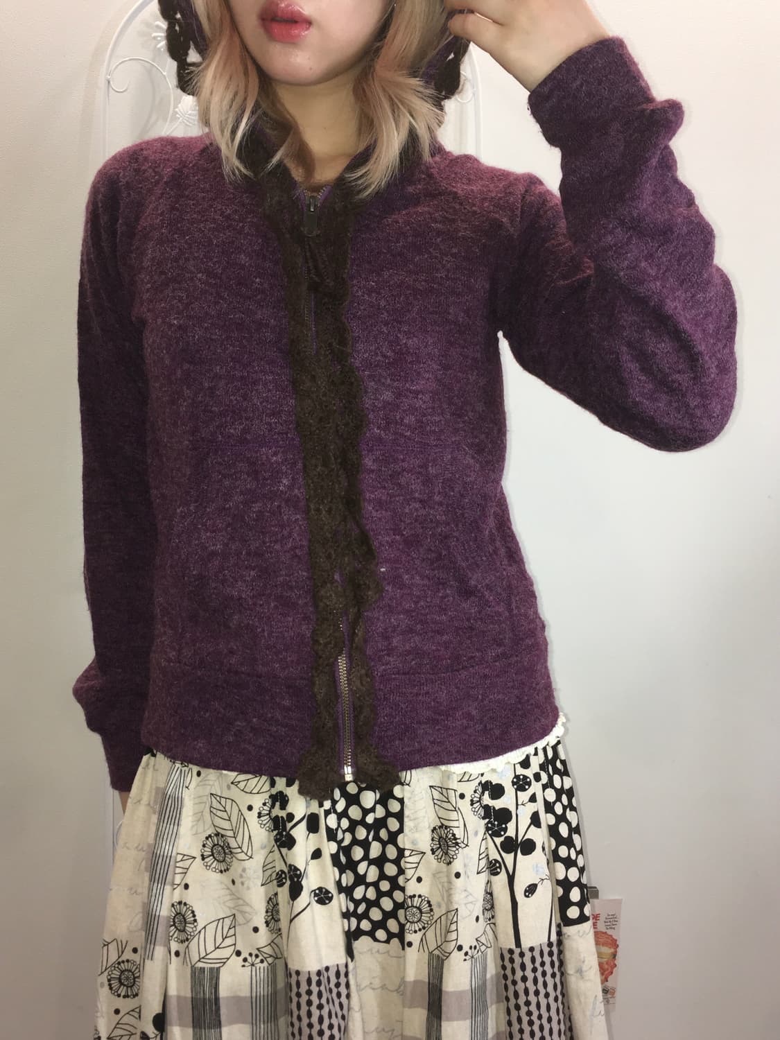 jpn vintage pinterest purple hood knitzi 상품이미지6