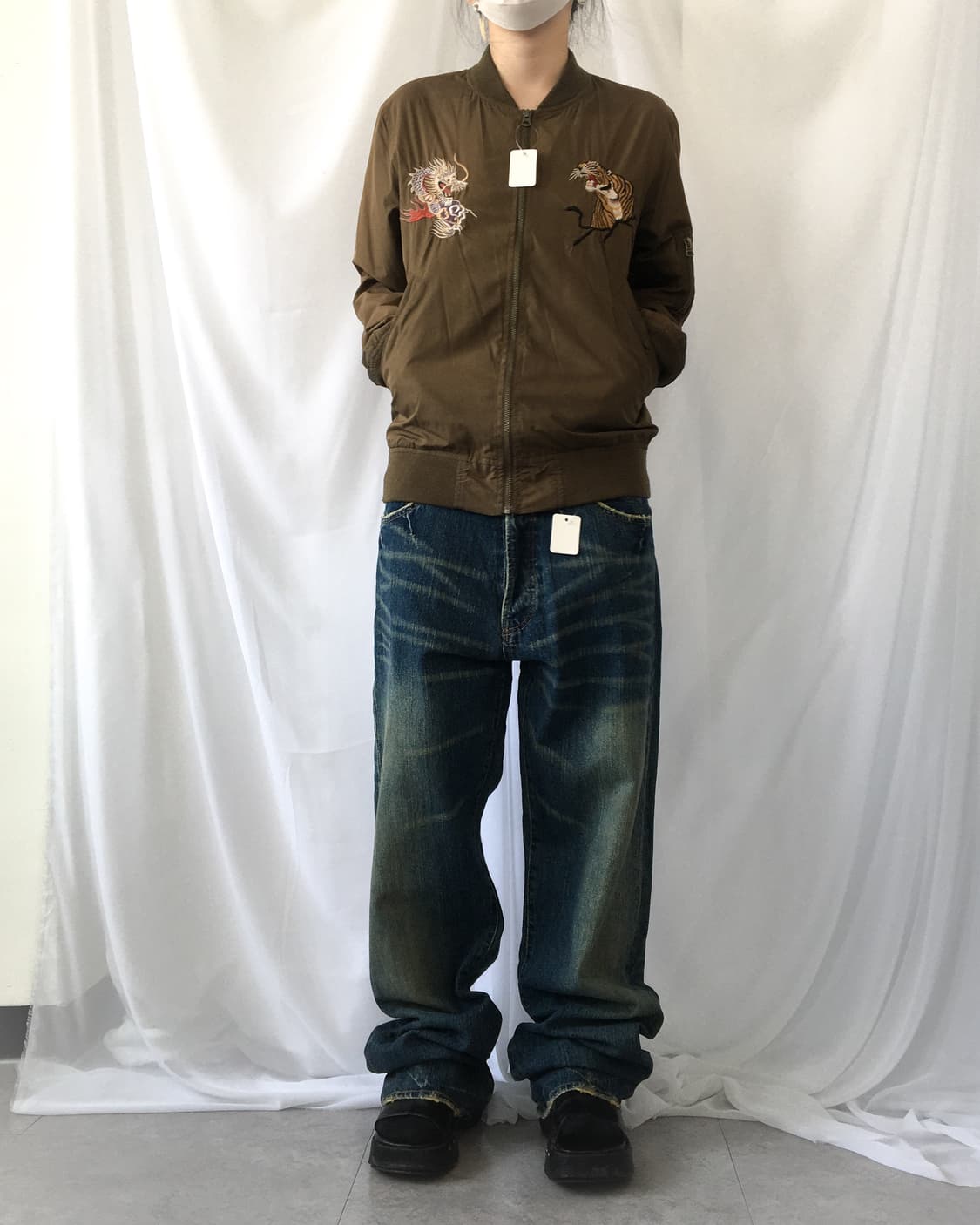 Alpha indurstries khaki brown sukajan 상품이미지5