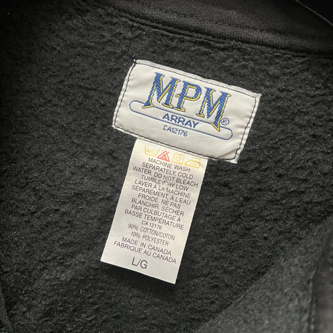 USA 빈티지 MPM 하프 집업 맨투맨 L 상품이미지4