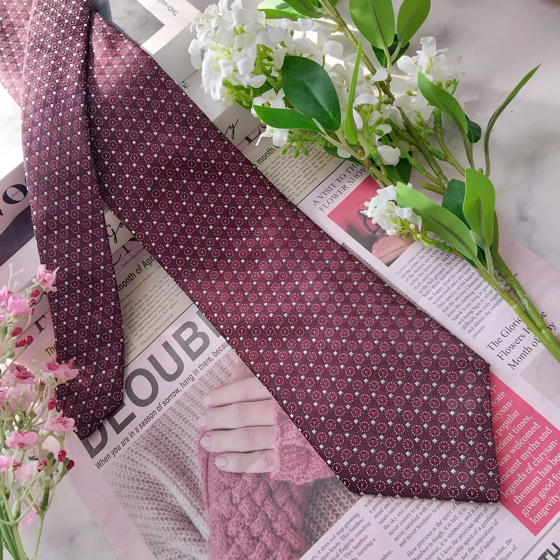 제냐 실크 브라운 자카드 패턴 넥타이 9.2cm A+등급 K1710
 상품이미지4