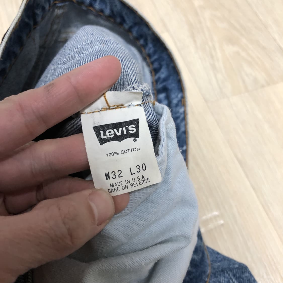(30) 90s 리바이스 Levi's 505 미국제 레귤러핏 연청 데님 상품이미지6