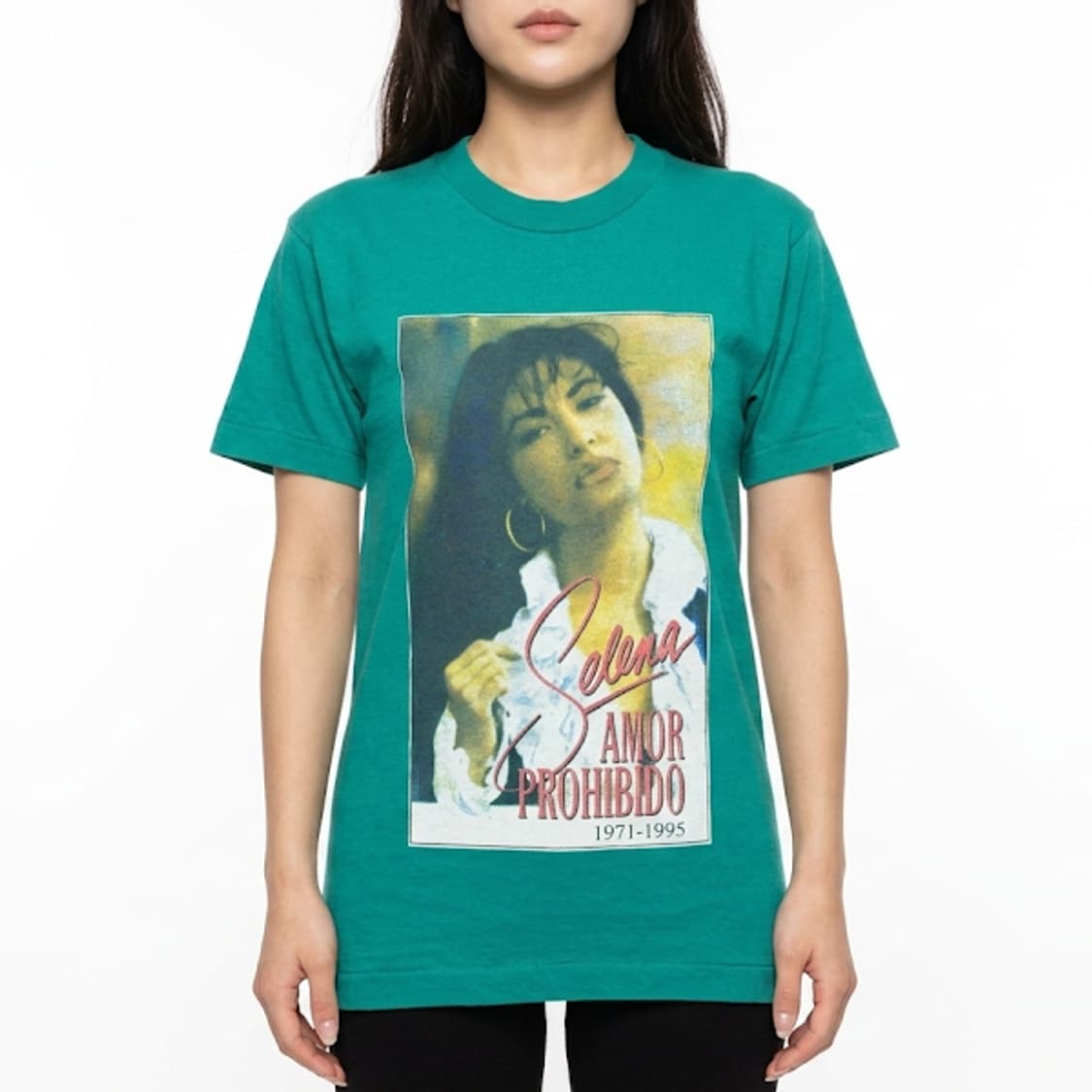 1995년 빈티지 싱글 스티치 셀레나 아모르 프로히비도 티셔츠 상품이미지1