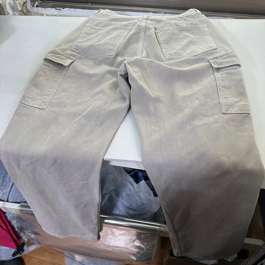 M WAYWARD 와이드핏 라이트베이지 카고 데님팬츠 상품이미지5