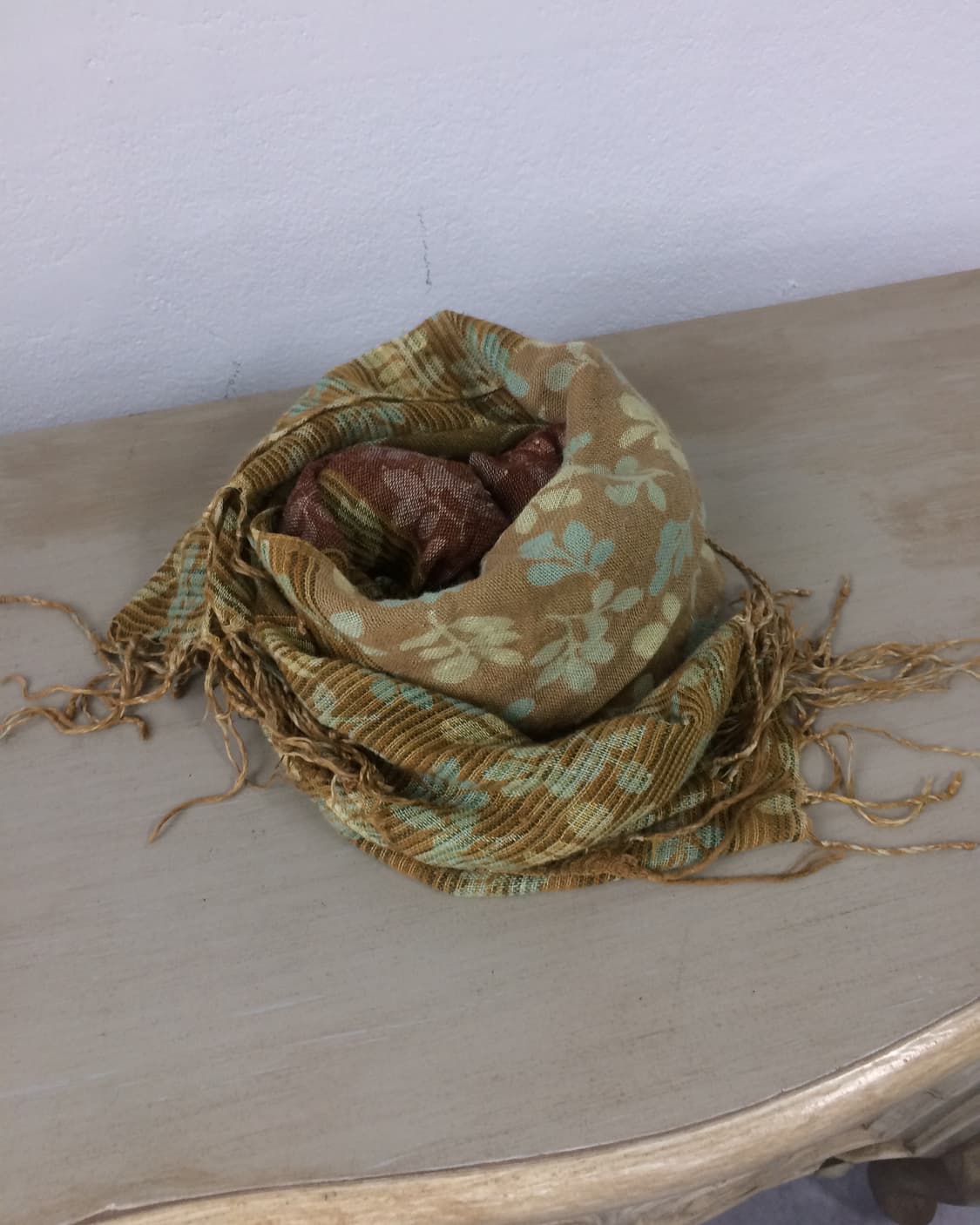 leaf pattern scarf 상품이미지1