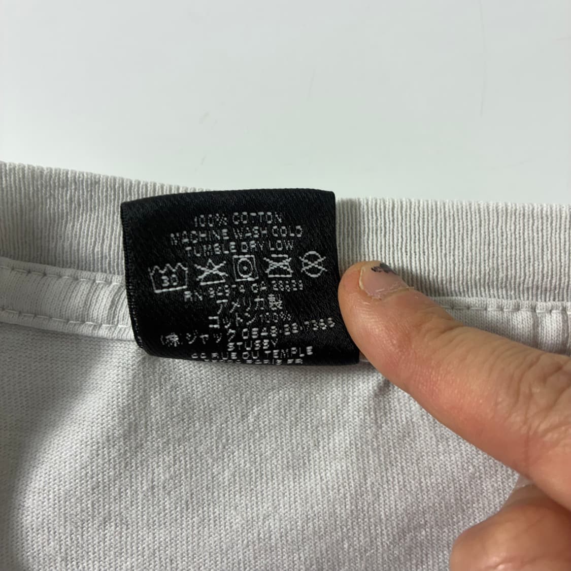 Stussy  스투시 서프 톰 피그먼트 다이드 화이트 반팔티  상품이미지7