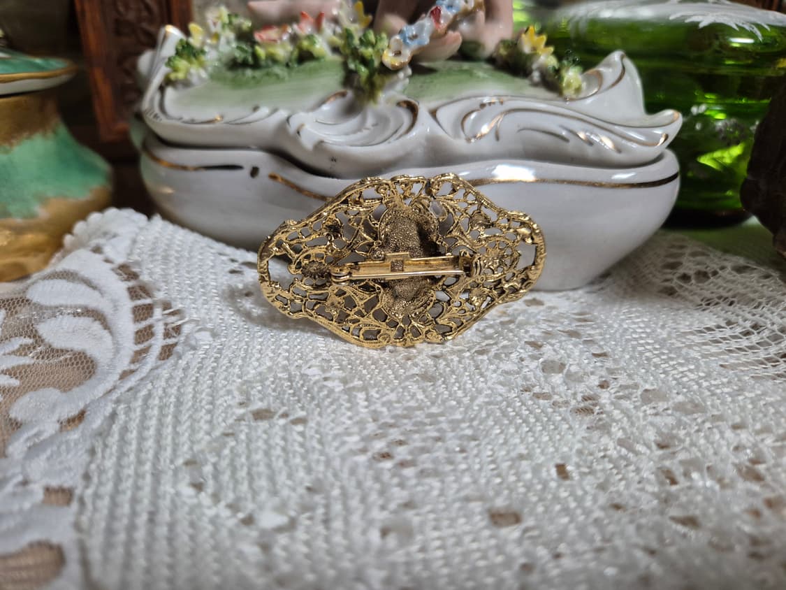 vintage) 1950s 카메오 브로치 상품이미지4