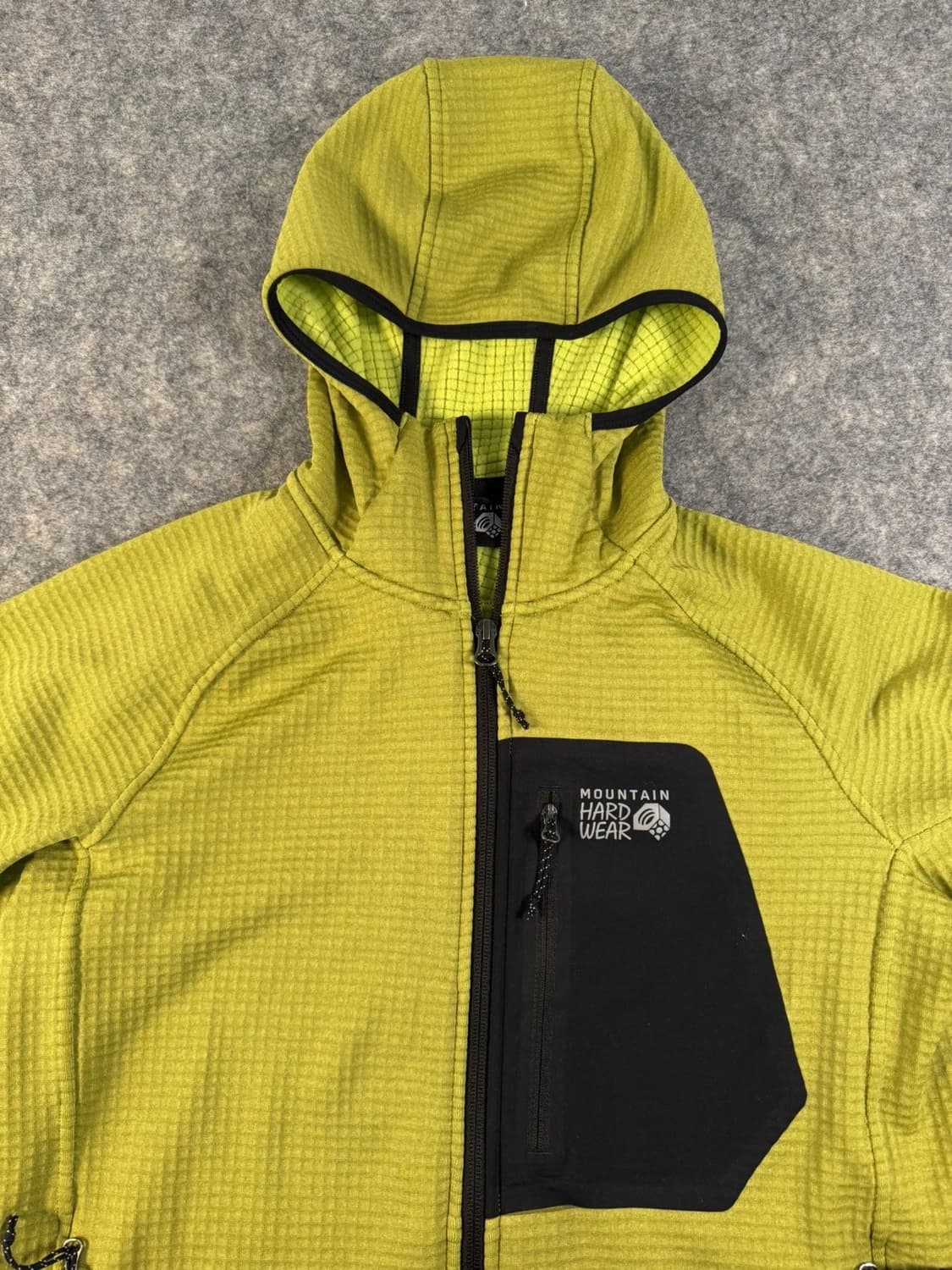 마운틴하드웨어 남성 폴라텍 파워 그리드 후드집업 문 모스 헤더 상품이미지2