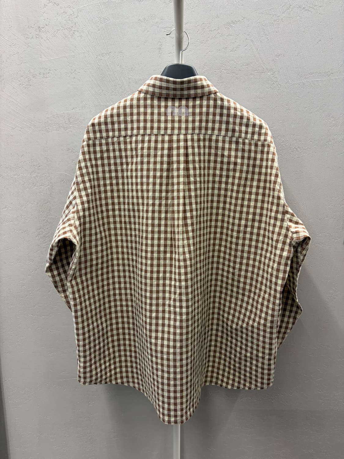 낫뉴 nn 브라운 체크 긴팔 셔츠 95 상품이미지6