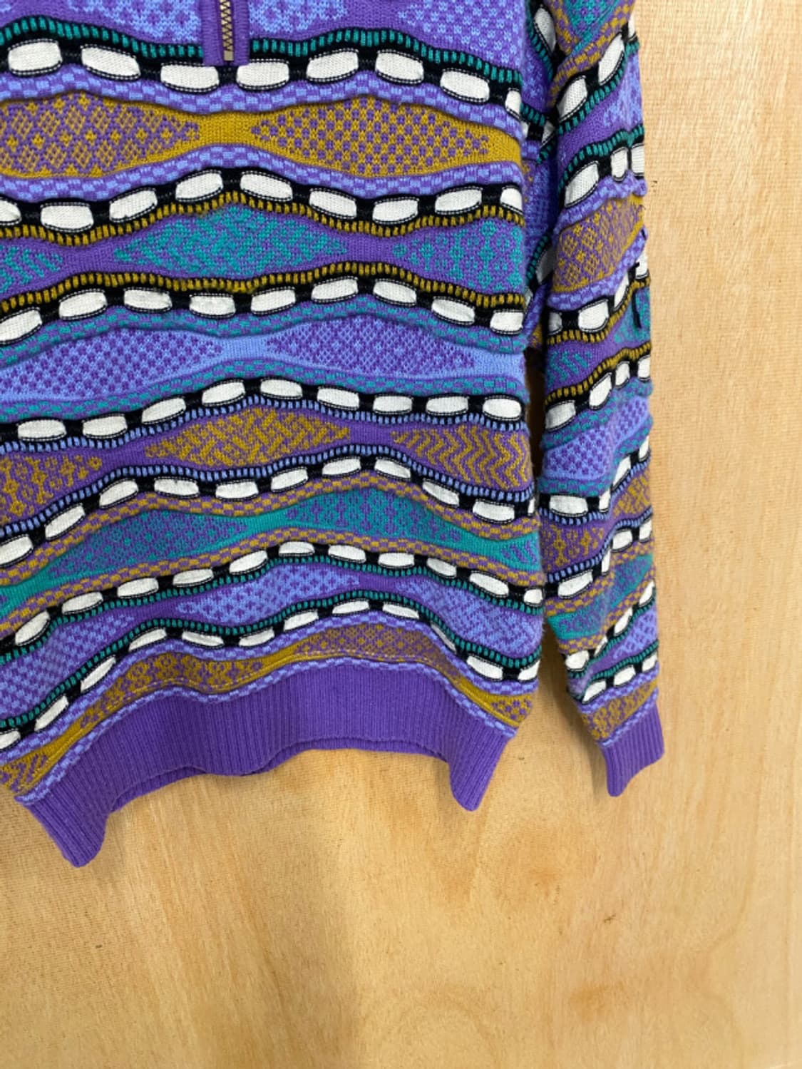 90's DESCENTE cable knit 90년대 데상트 케이블 니트 상품이미지6