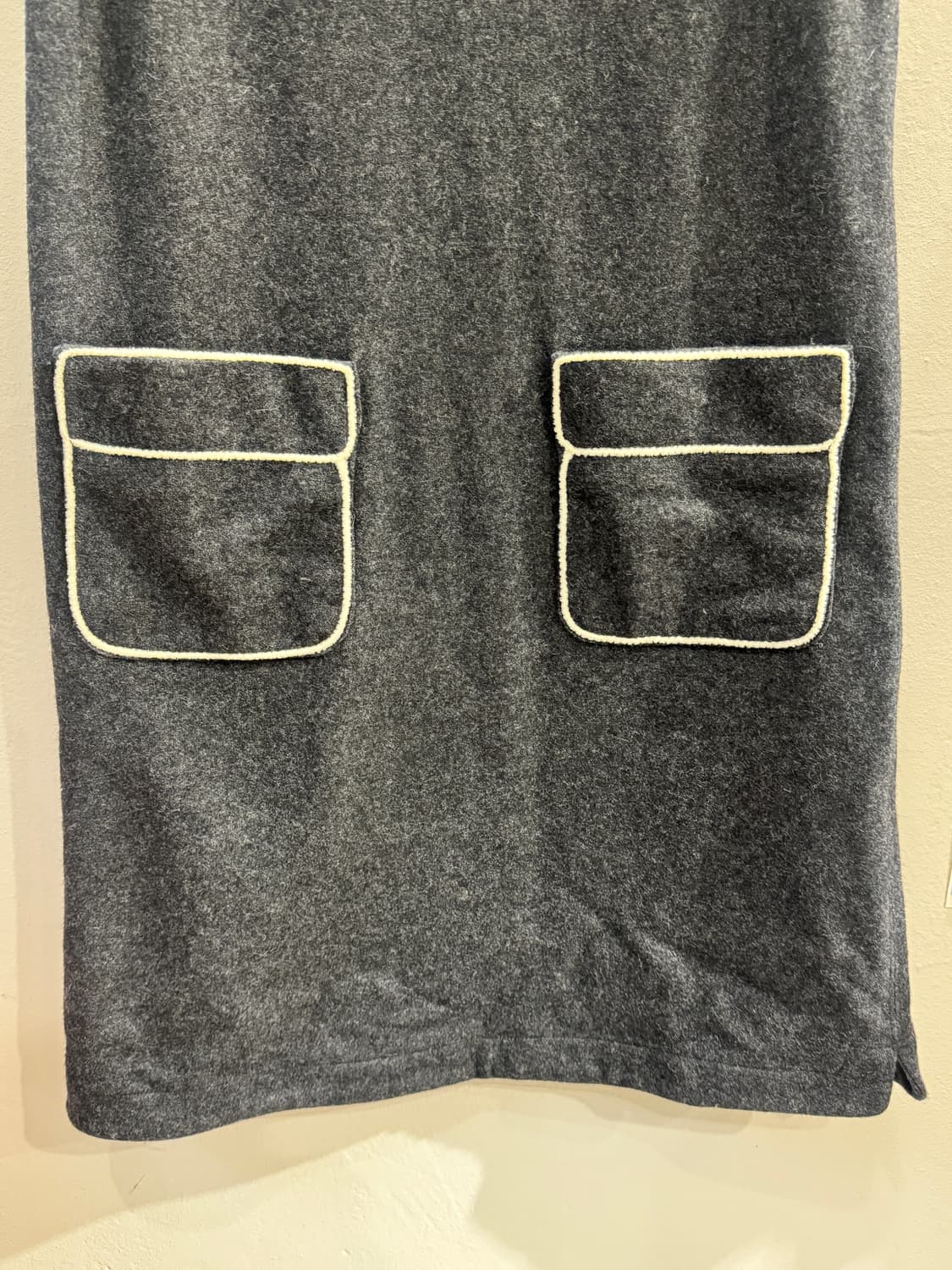 vintage V파이핑 미니멀 원피스 상품이미지3