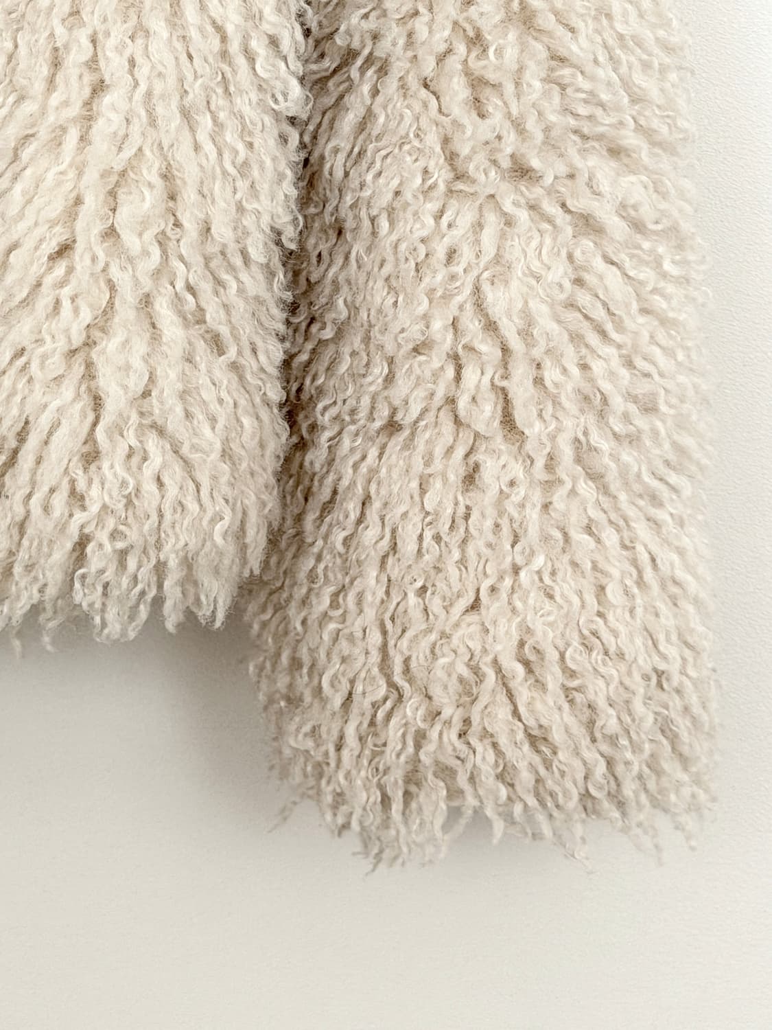 렉토 Faux 시어링 벨티드 스트랩 디테일 코트 상품이미지7