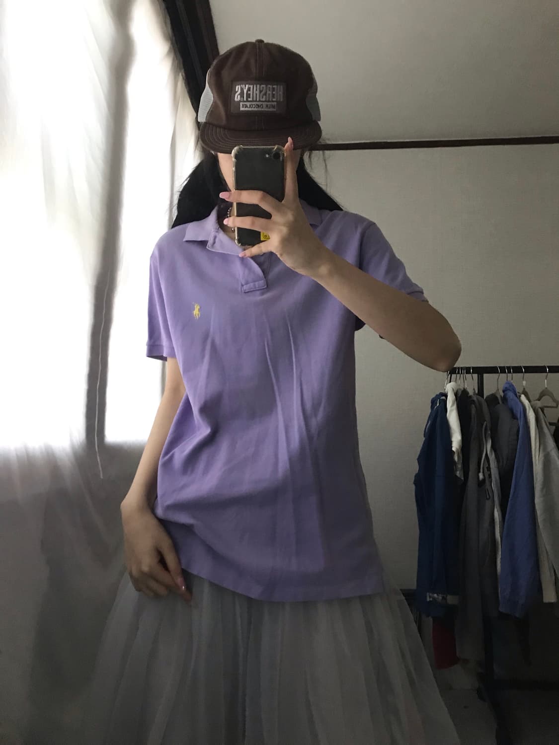 폴로 연보라 반팔티셔츠 상품이미지3