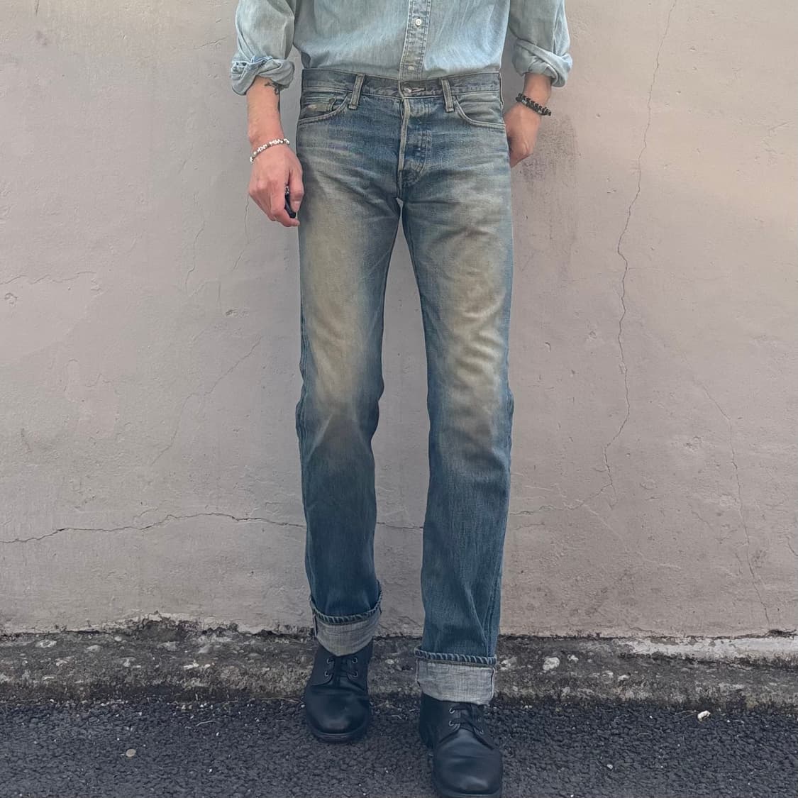 일본 그린 셀비지 데님 상품이미지2