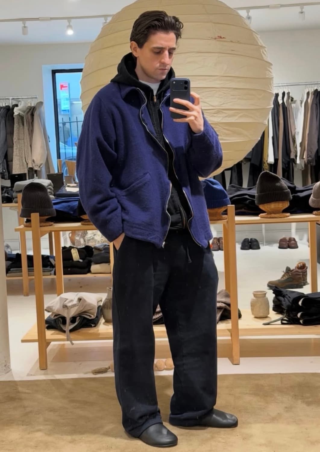 25aw 코모리 comoli 축융울 자켓 PURPLE BLUE 2사이즈 상품이미지4