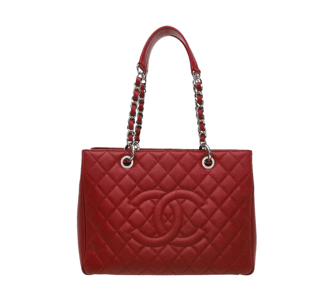 [S급] 샤넬 그랜드 샤핑 그레인드 카프스킨 실버 체인 판매합니다!!! 상품이미지1