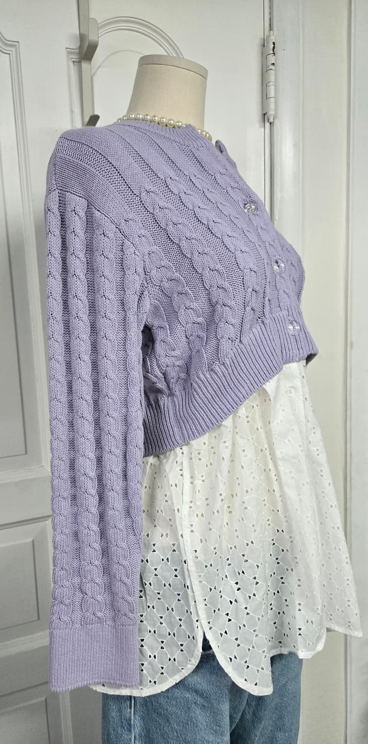 Knotty 나티 레이스레이어드 가디건 상품이미지4