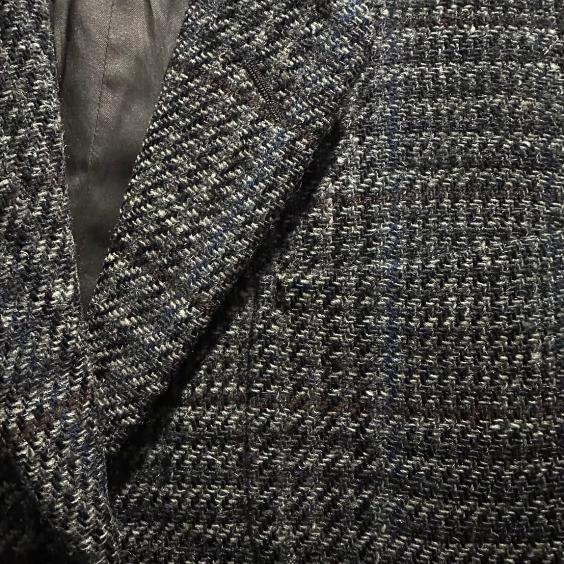 Burberrys 순양모 싱글 트위드 체크 자켓 상품이미지2