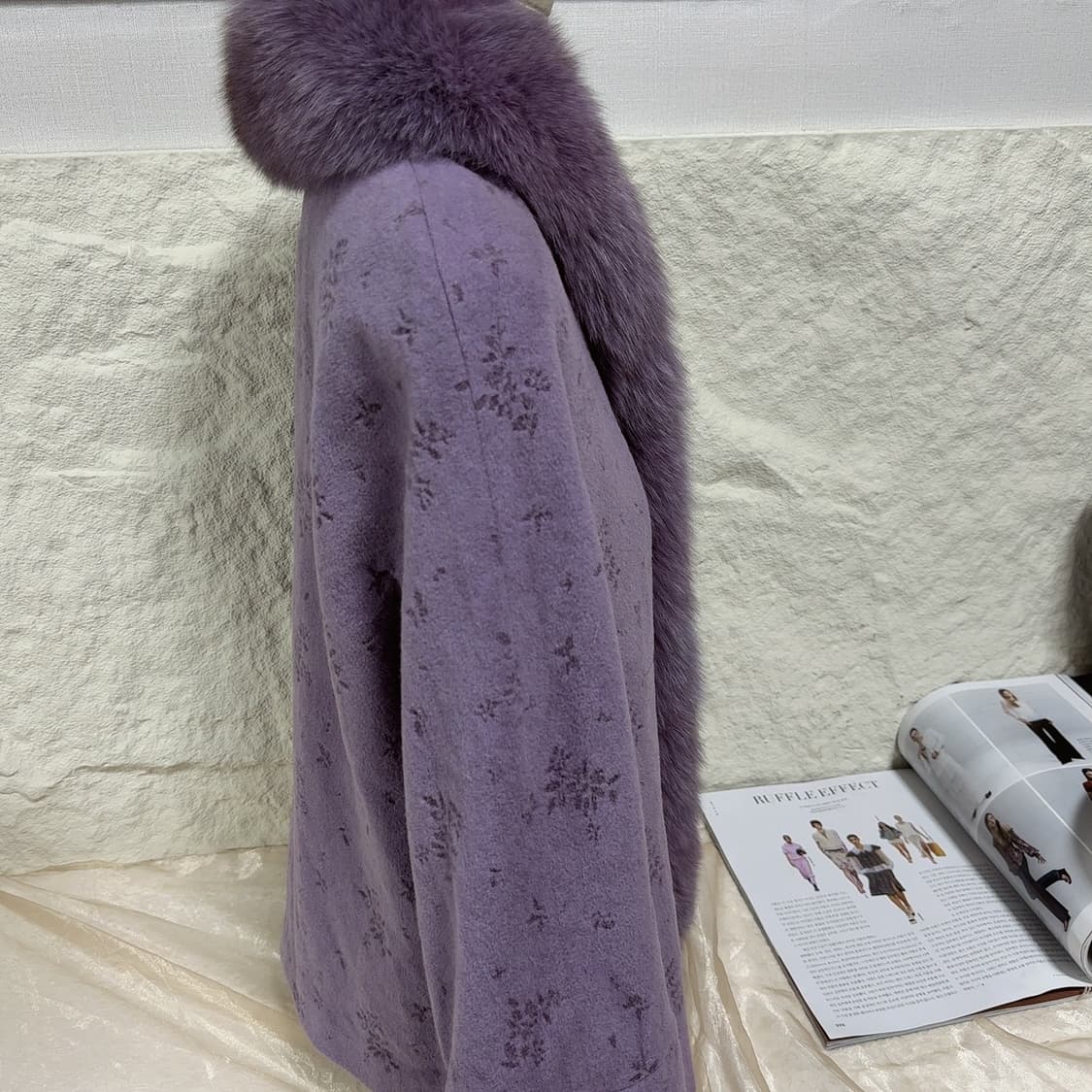 빈티지 여우털 큰카라 캐시미어 코트 상품이미지3