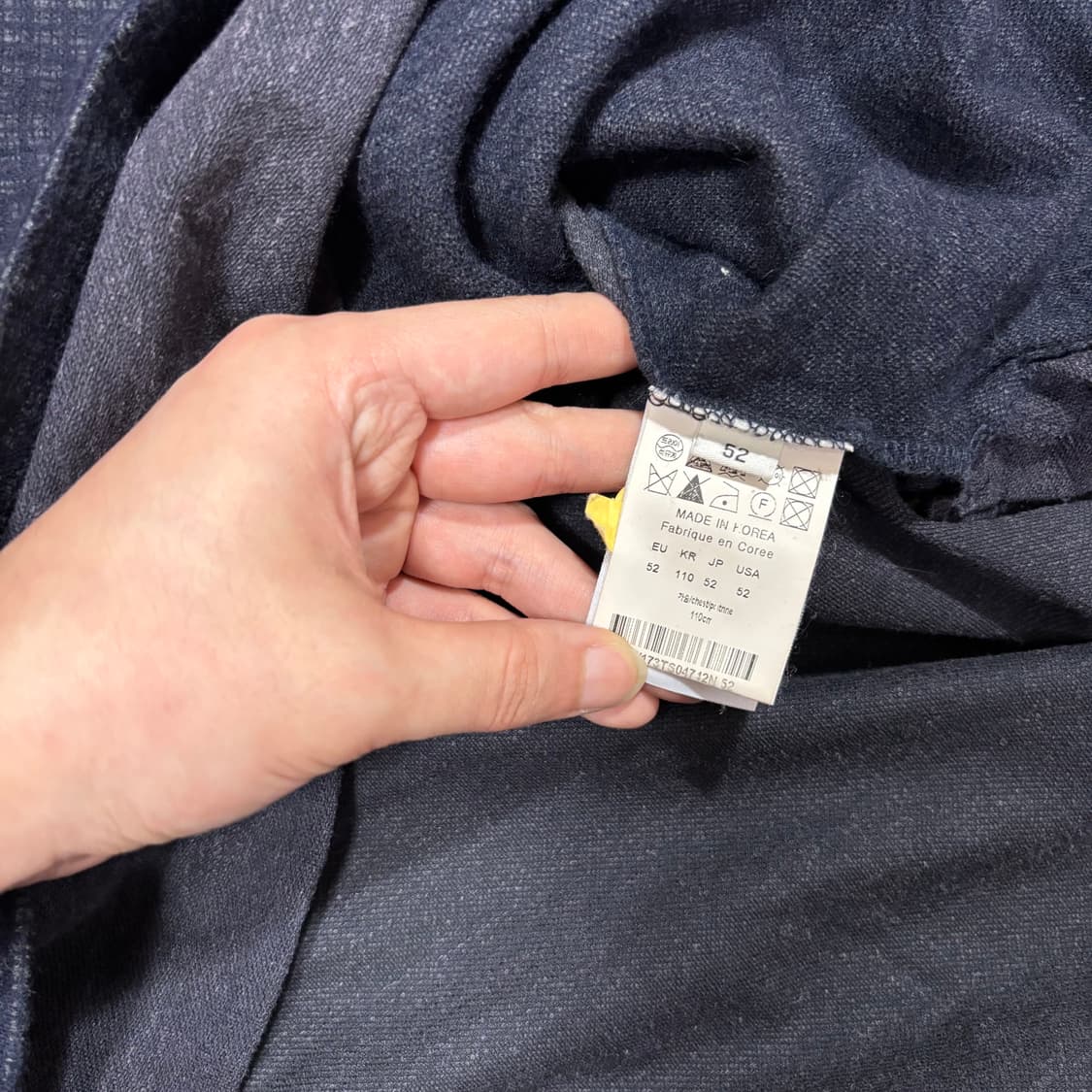 52 우영미 다크네이비 배색 레이어드 반팔티 상품이미지6