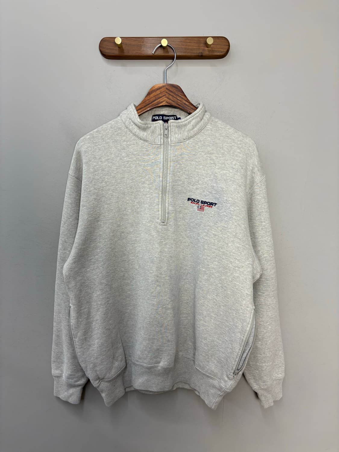 폴로스포츠 그레이 하프집업 스웻셔츠 A3365 상품이미지2