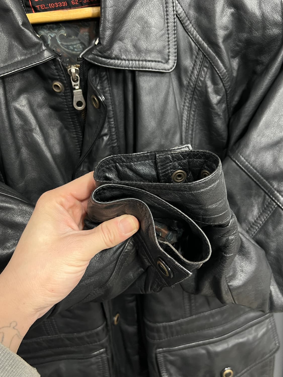 90‘s Vitnage 세븐스타 빈티지 사파리 양가죽 레더 자켓 상품이미지3