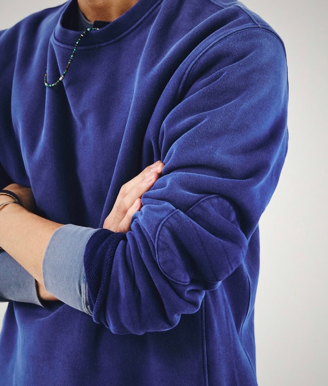 처칠롬퍼 washed sweat shirt 빈티지 블루 상품이미지1