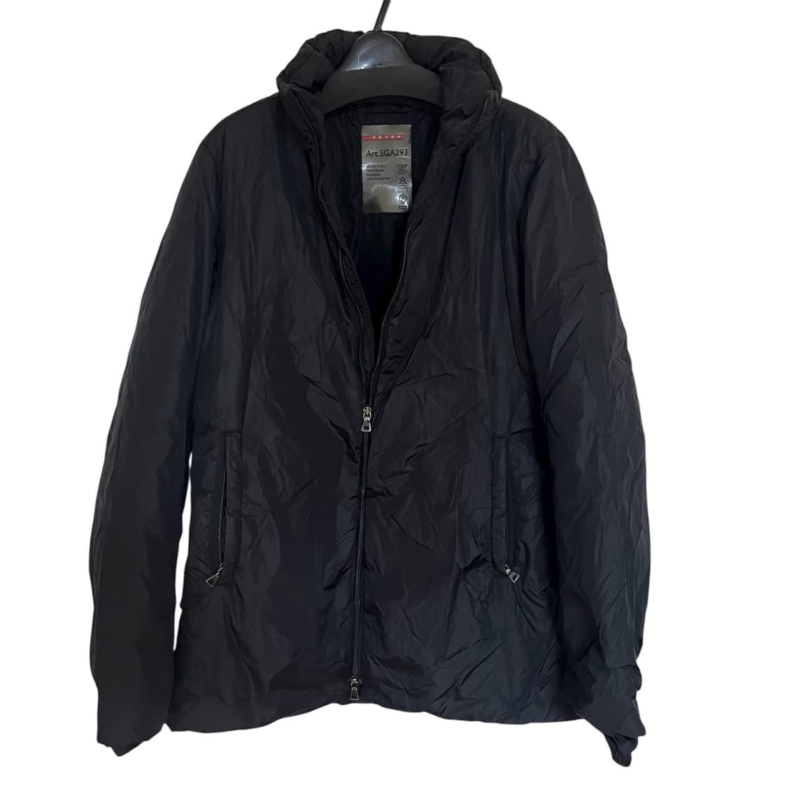 [XL] prada sports 프라다 스포츠 다운 자켓 블랙 패딩 상품이미지3