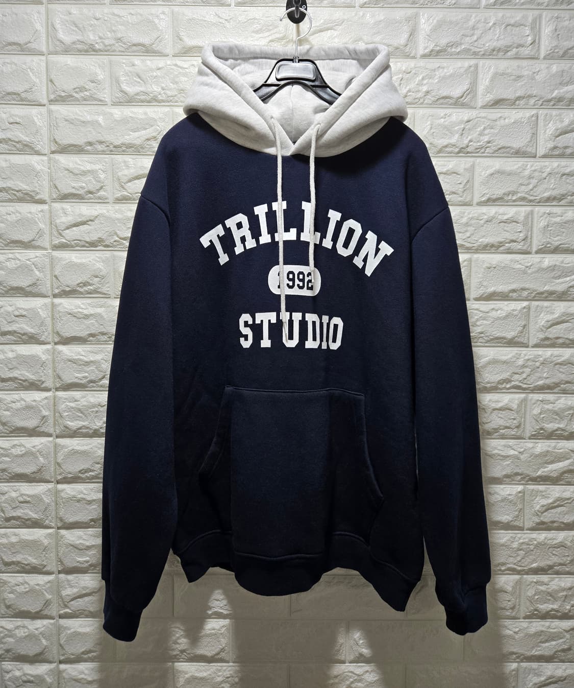 트릴리온 컬러배색 1992 그래픽 기모 후디 후드티 95~100 상품이미지2