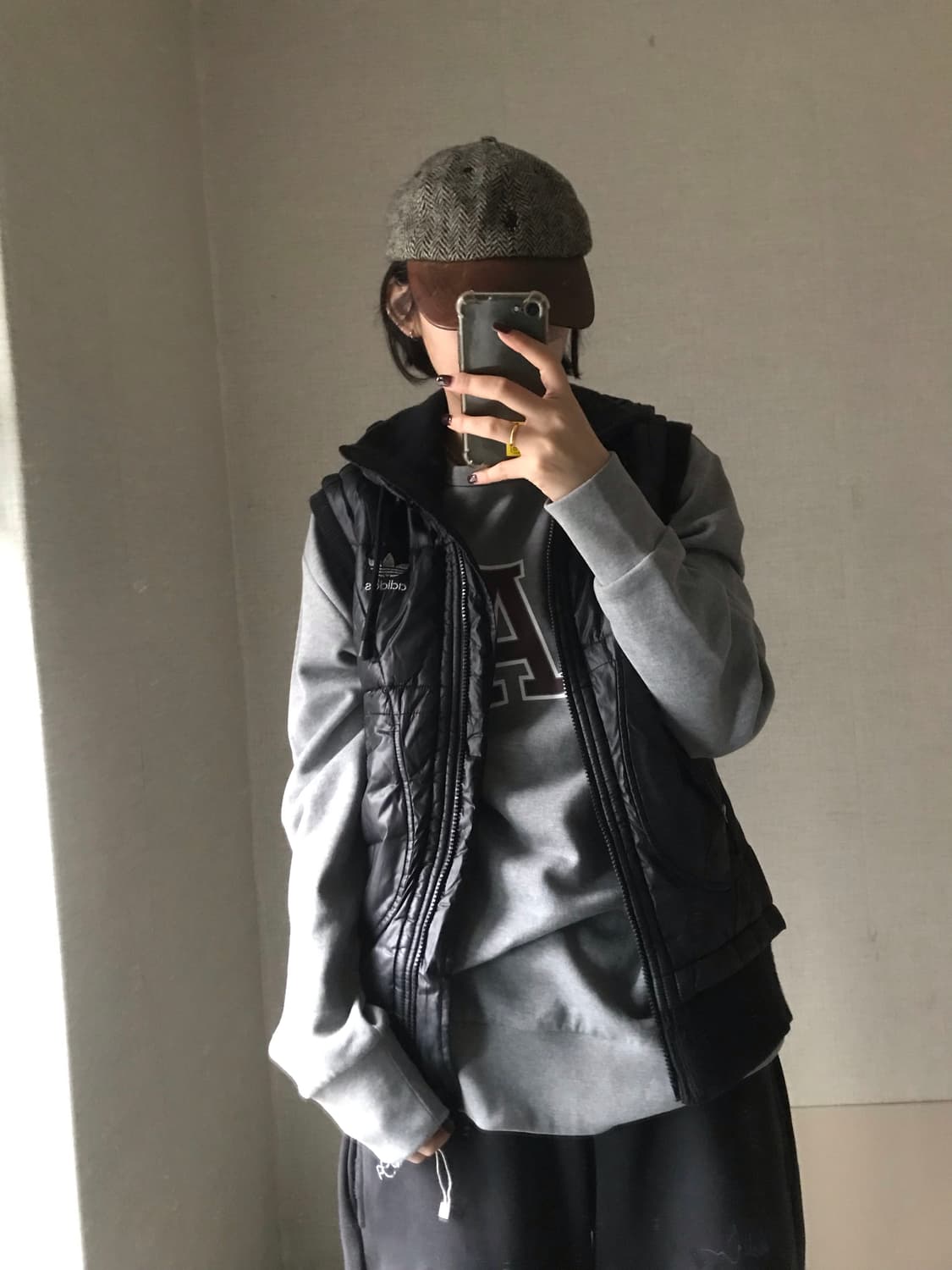 아디다스 블랙 실버 00s 패딩조끼 상품이미지3