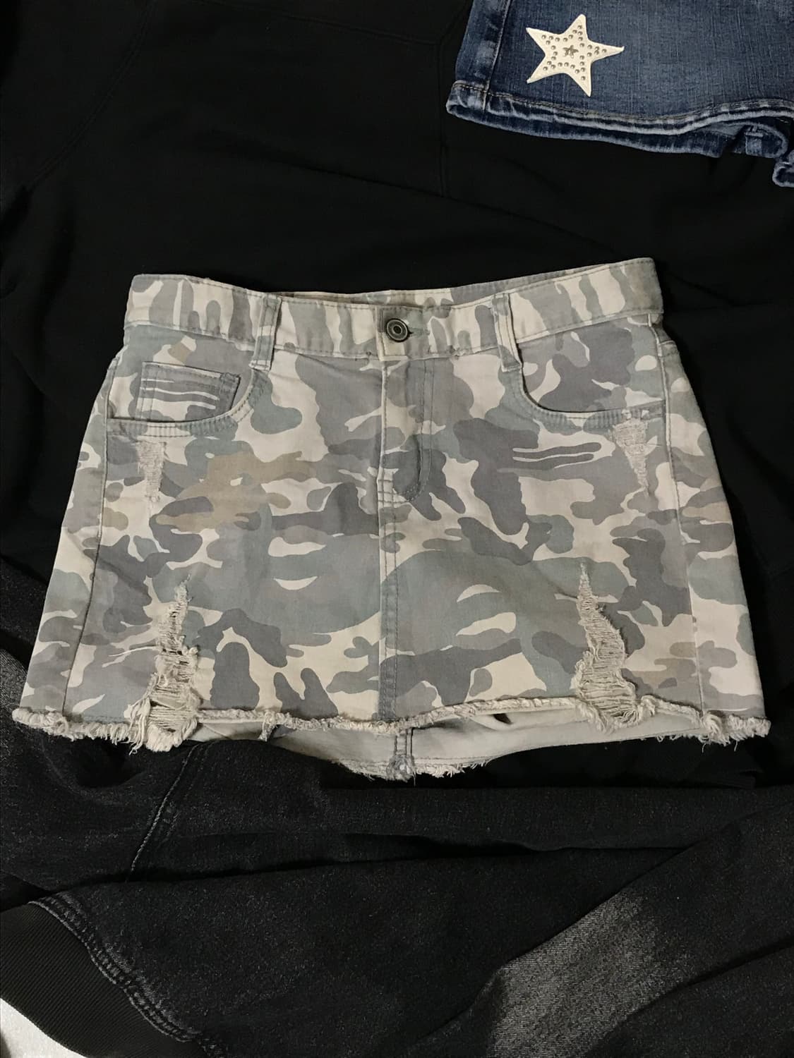 Vintage grey cargo skirt 상품이미지1