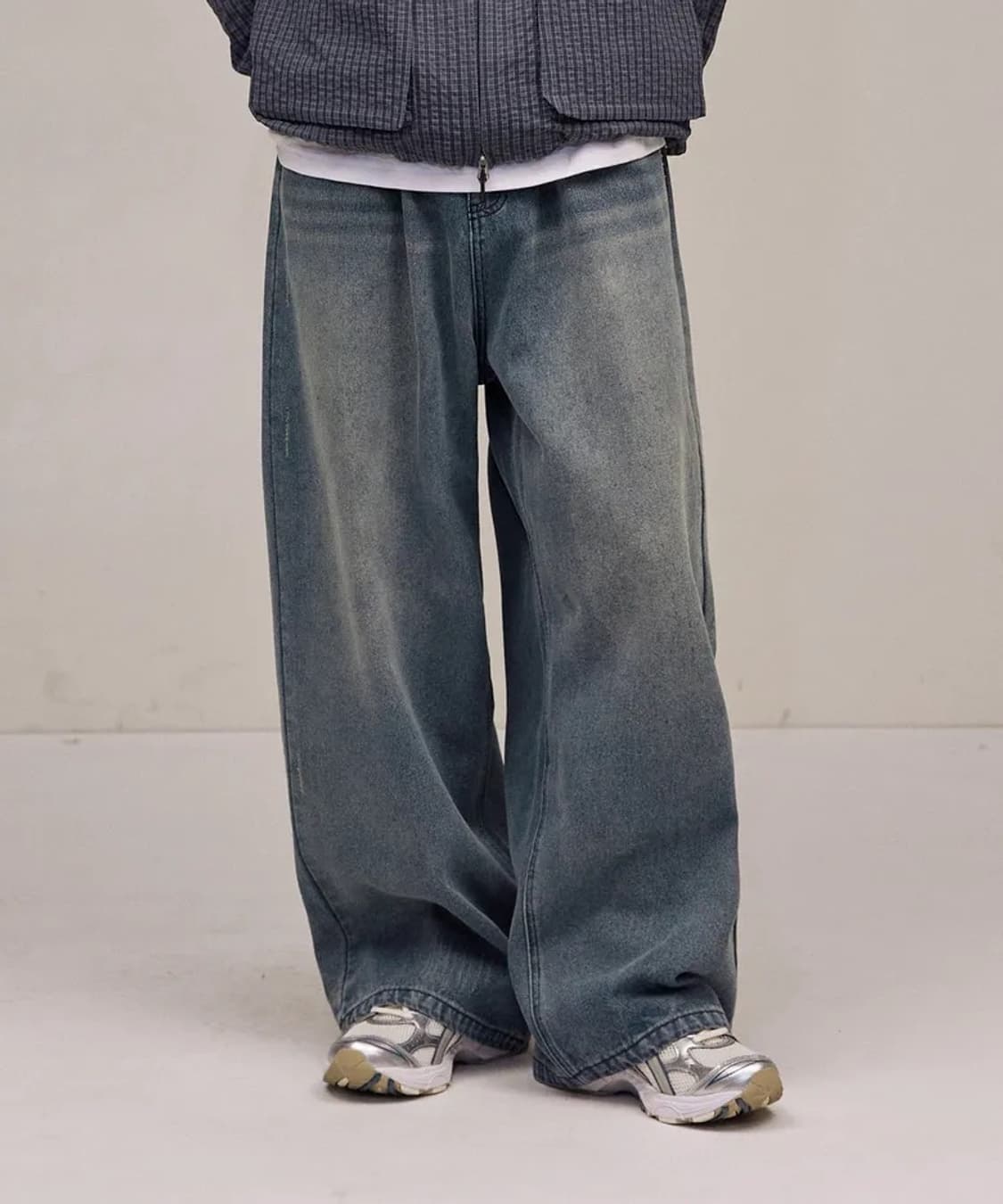 필루미네이트 워시드 데님 팬츠 L사이즈 상품이미지1