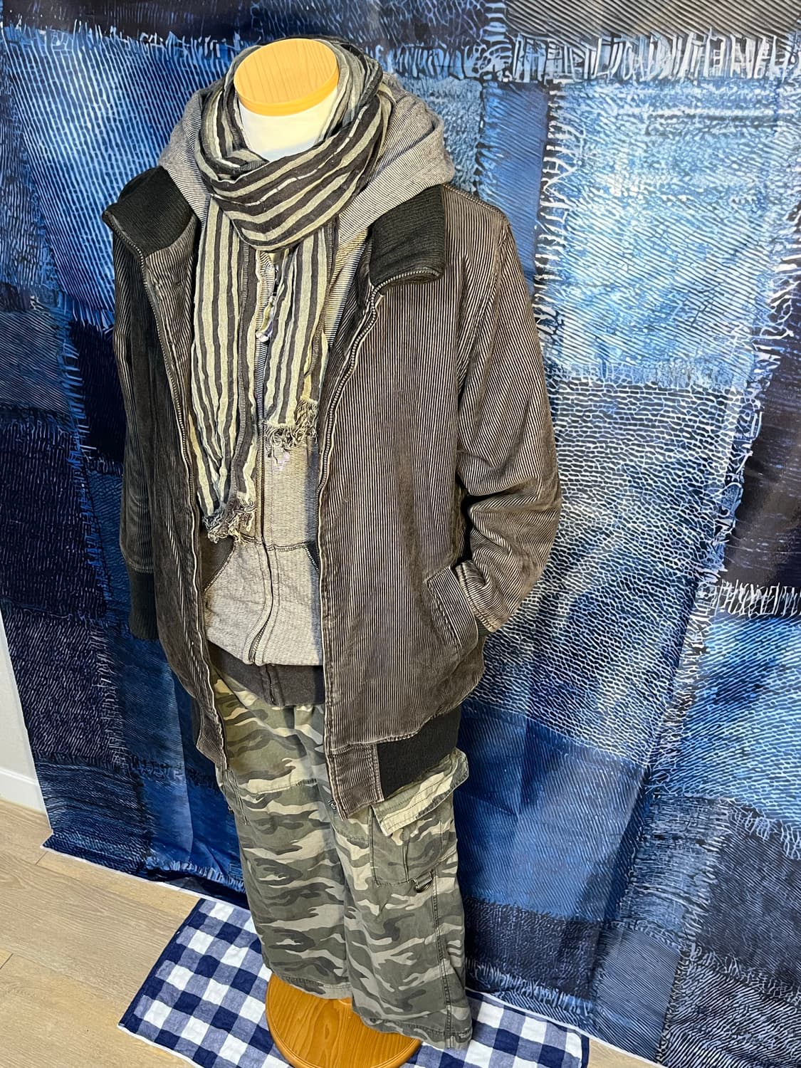 코듀로이 하이넥 집업 자켓 상품이미지7