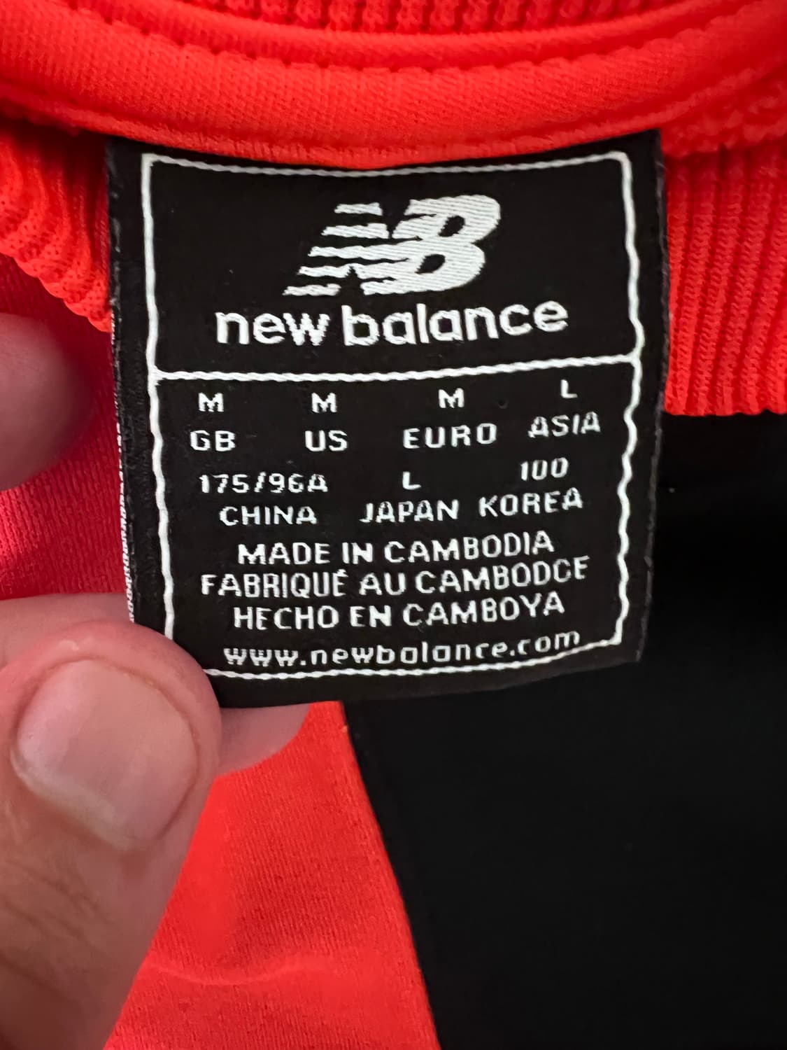 뉴발란스 리버풀 오렌지 트레이닝탑 맨투맨 상품이미지3