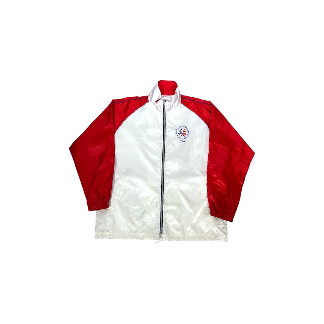미즈노 화이트 레드 오버핏 바람막이 자켓 L 상품이미지5