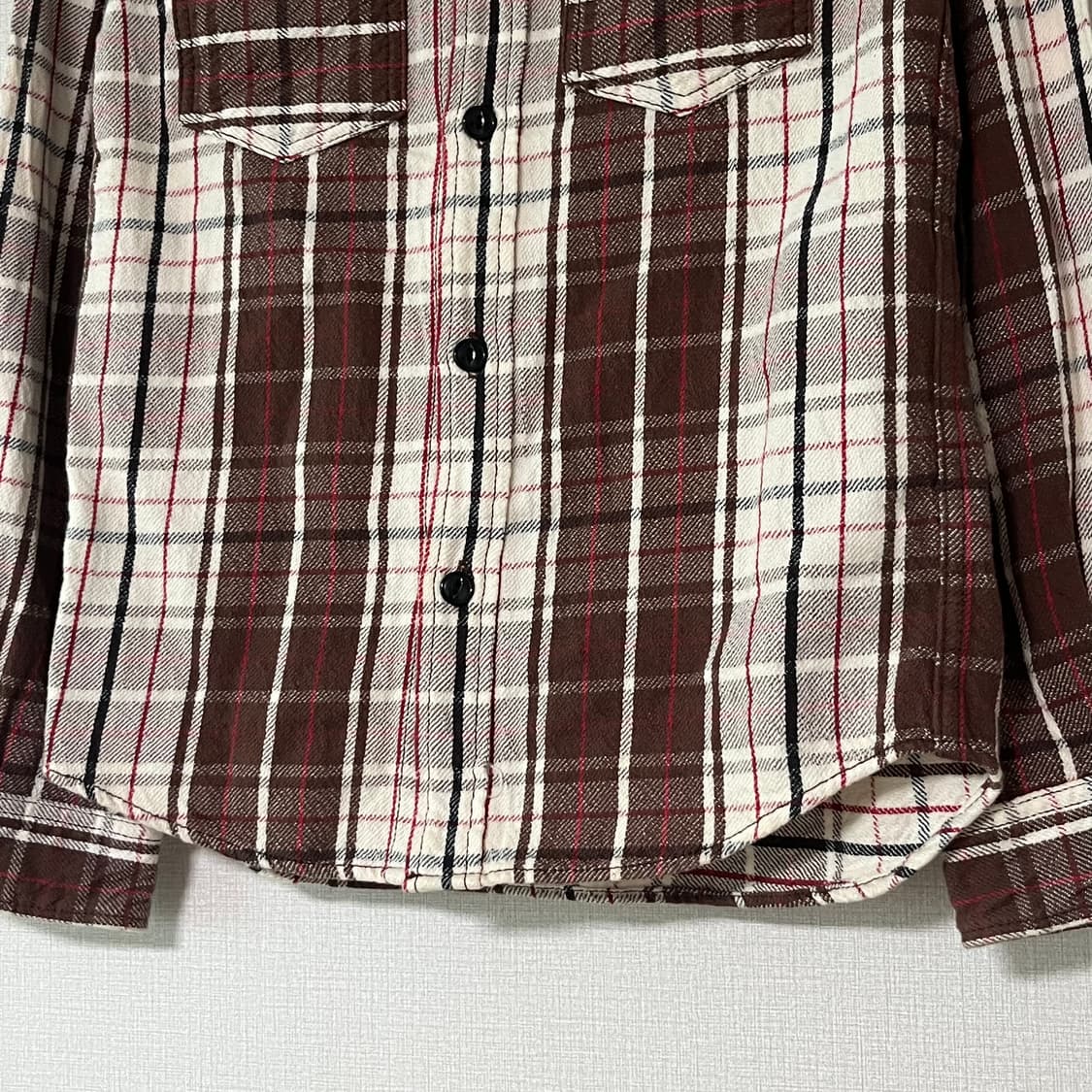 [STUDIO D’ARTISAN]  체크 투포켓 플란넬 셔츠 상품이미지3