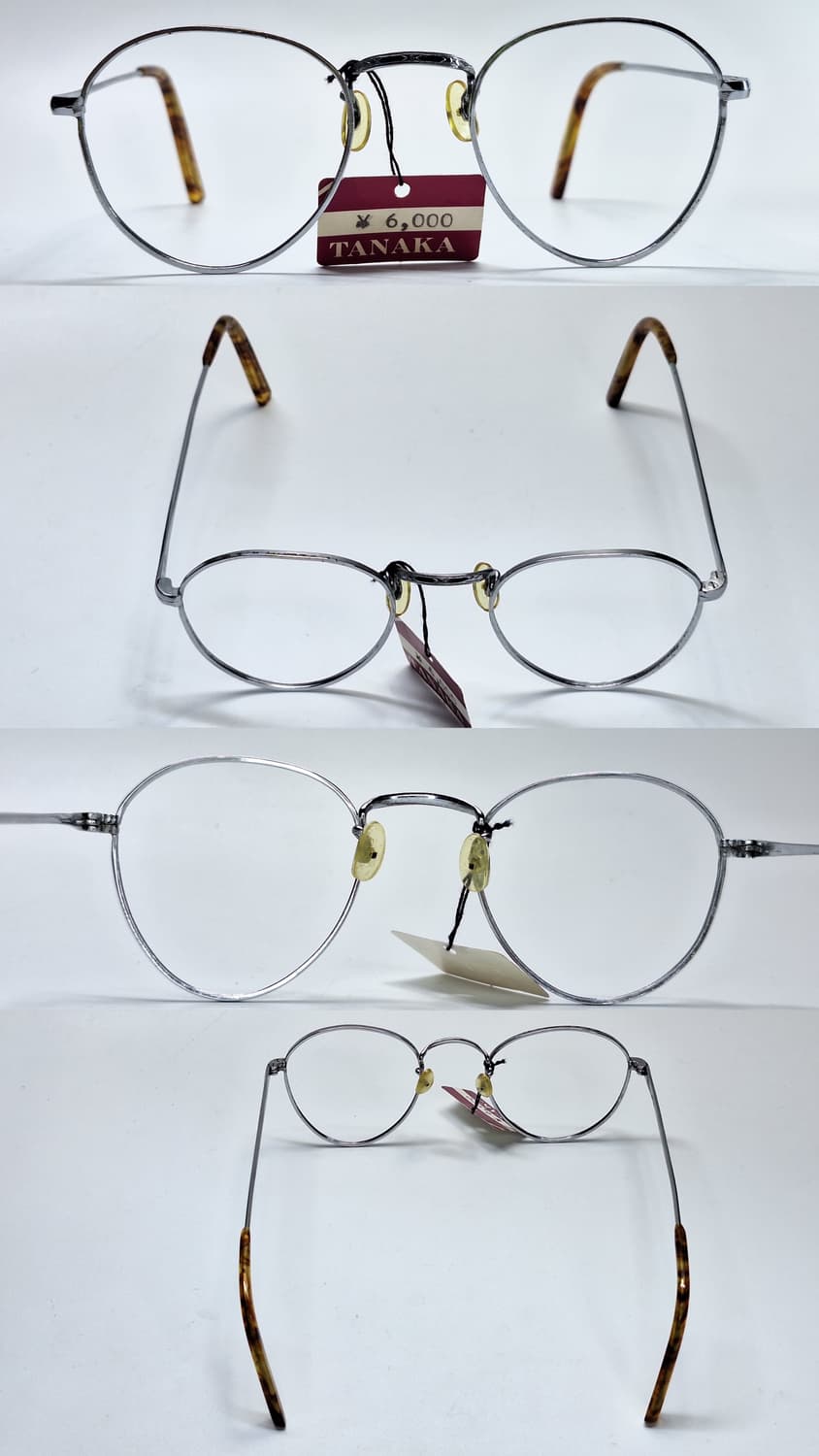 80s 일본제 빈티지 데드스톡 미사용/역삼각형 판토형 안경테 클래식 상품이미지9