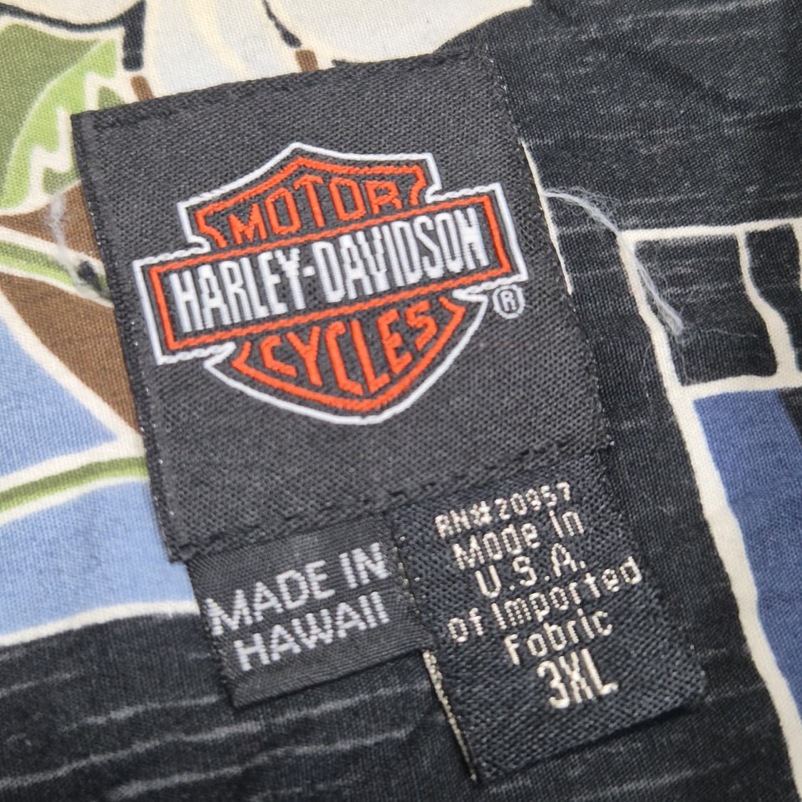 [3XL]90s US made 할리데이비슨 하와이안-826 상품이미지4