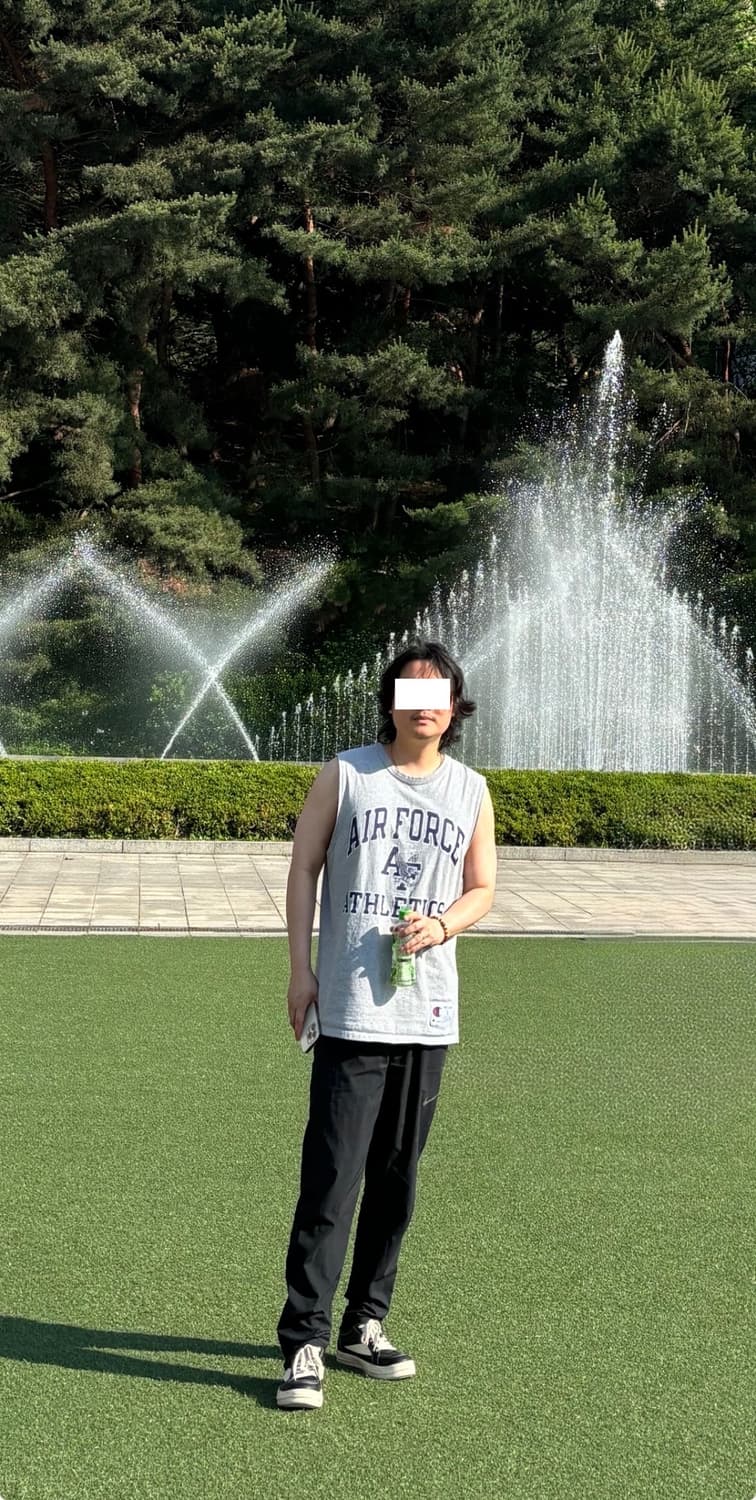 챔피온 에어포스 애슬레틱 슬리브리스 L 착샷 있어요~ 상품이미지6