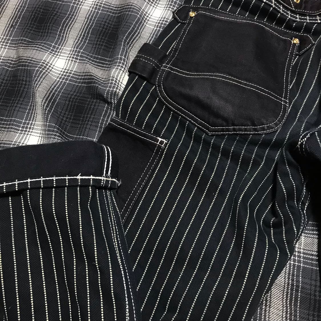 일본판 90s 초레어 vanson leather 와바시 스트라이프 팬츠 상품이미지7