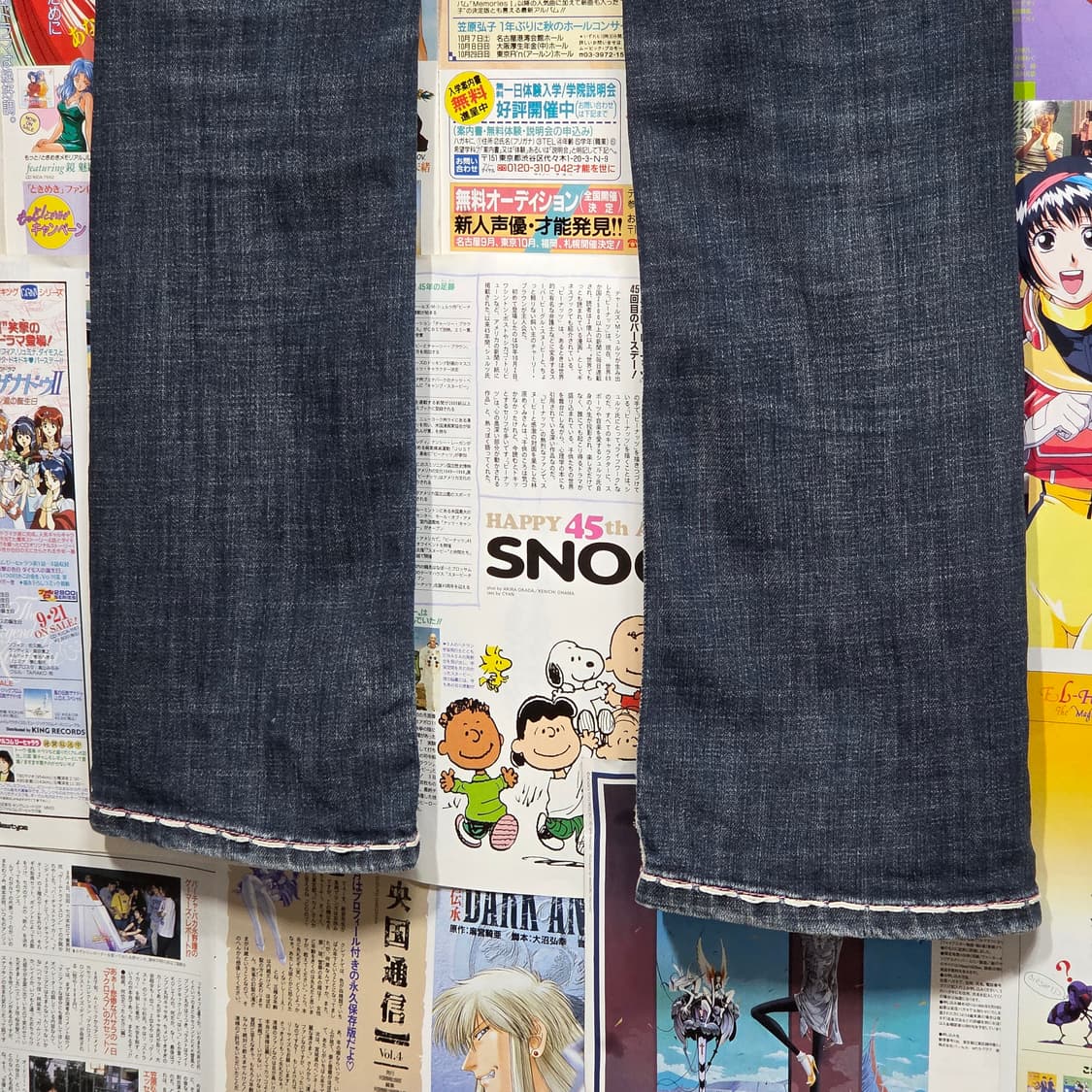 빈티지 백포켓 스터드 로우라이즈 세미 부츠컷 팬츠 상품이미지4