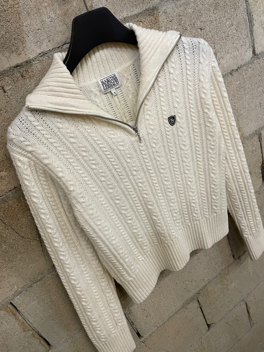 마리떼 프랑소와 저버 하프 집업 케이블 니트  상품이미지3