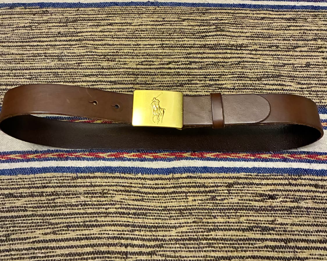 (29~33)POLO 폴로랄프로렌 금장 버클 레더벨트 가죽벨트 상품이미지1