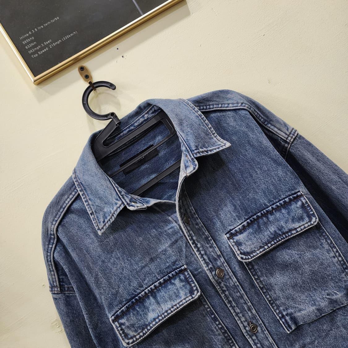 [L] ILCORSO 워싱 데님 셔츠자켓 상품이미지2