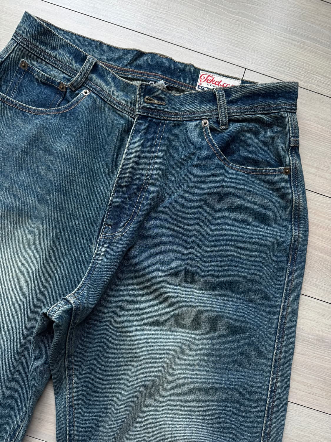 테켓 teket 인디고 중청바지 m  상품이미지4