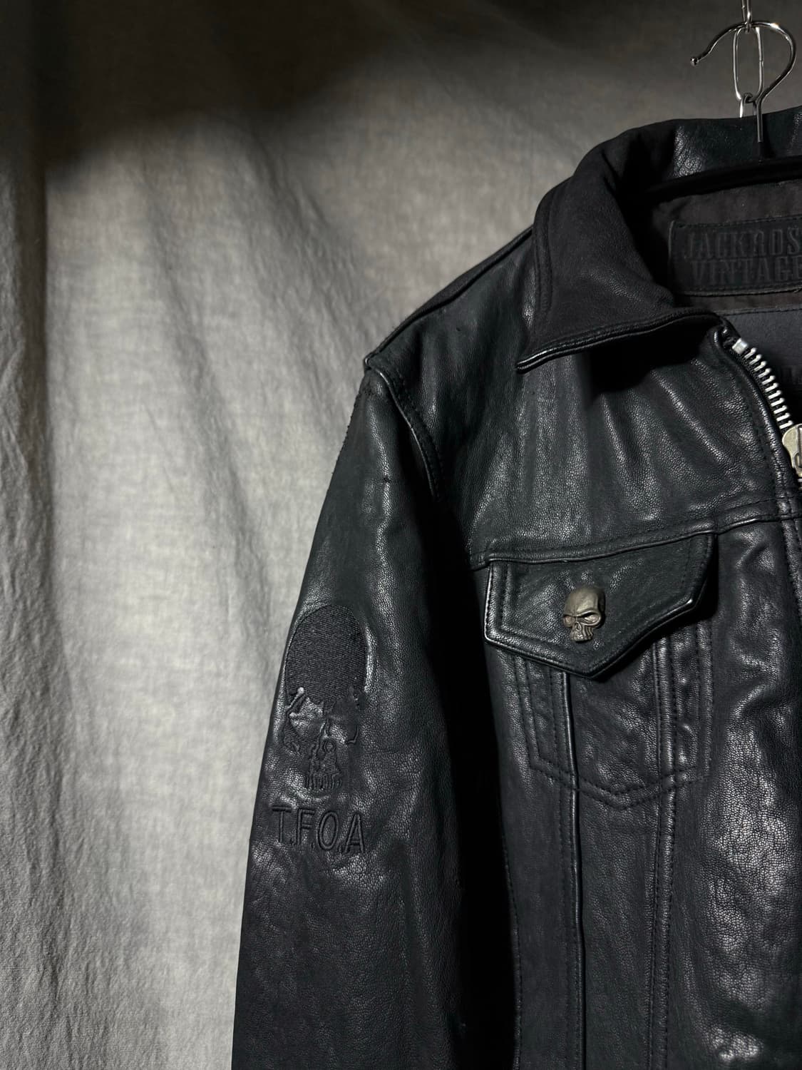 JACKROSE “TFOA” Skull Cow Leather Jacket 상품이미지6