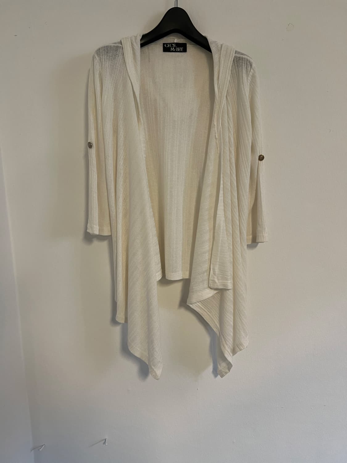 세실 맥비 시스루 후드 레이어드 가디건 F 상품이미지1