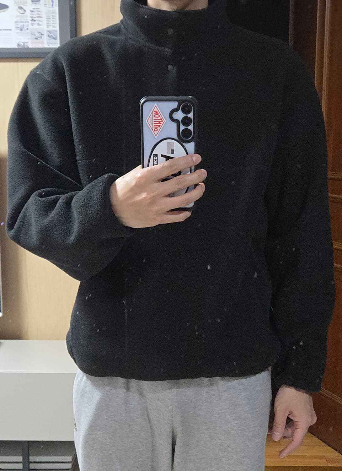 (착샷) 스테디에브리웨어 플리스 풀오버 릴렉스드 상품이미지8