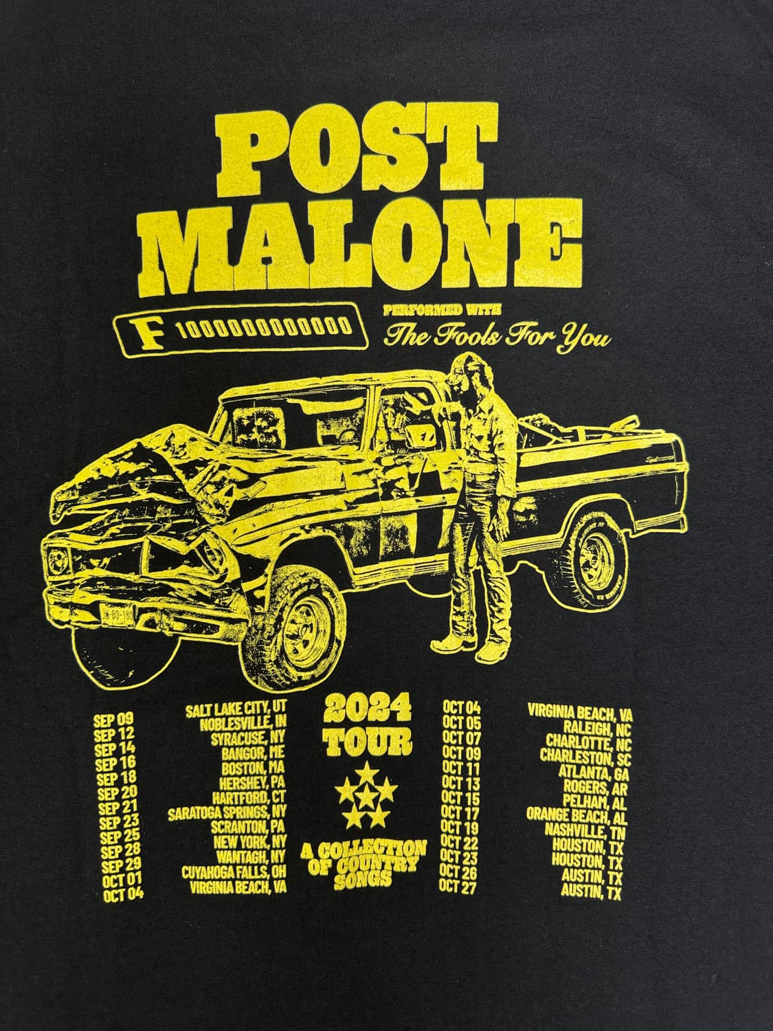 포스트말론 POST MALONE 2024 북미 투어 티셔츠 M 상품이미지5