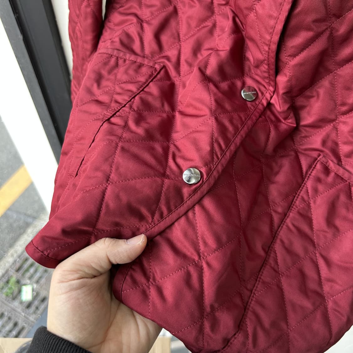 16423 - 버버리 버건디 퀄팅 자켓 상품이미지5