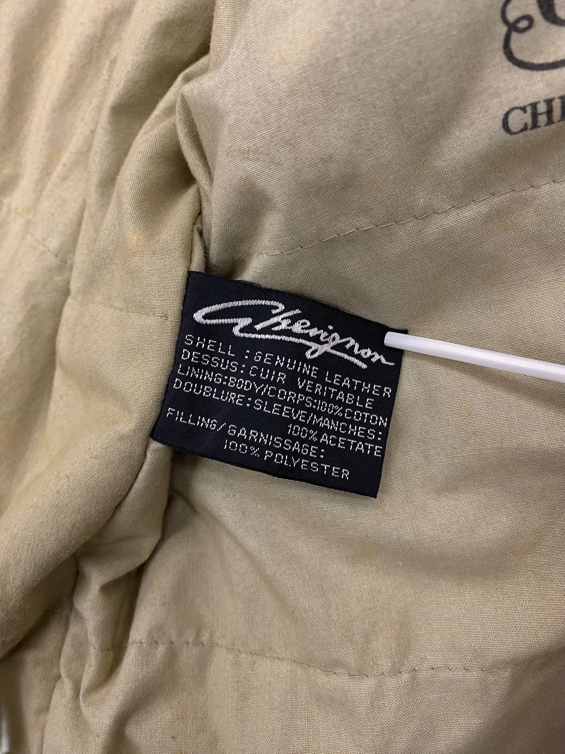 8-90‘s chevignon 소가죽 헌팅 자켓 상품이미지10